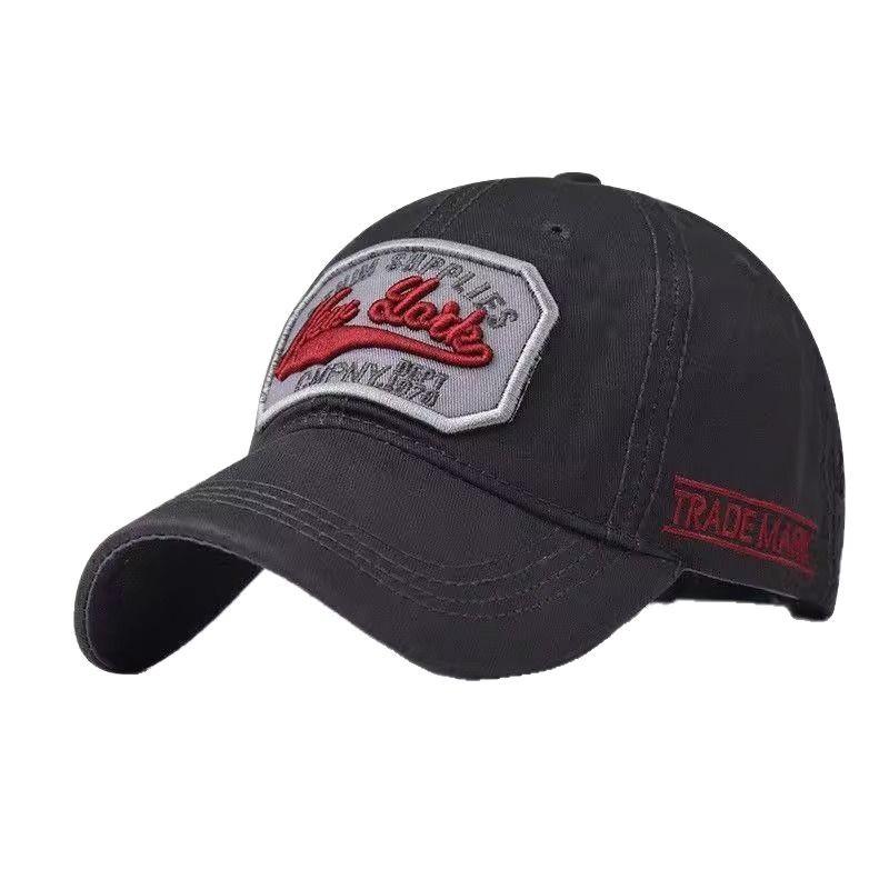 Washed Cotton Embroidered Baseball Cap Summer Casual Wash Old Baseball Cap Sun Hat