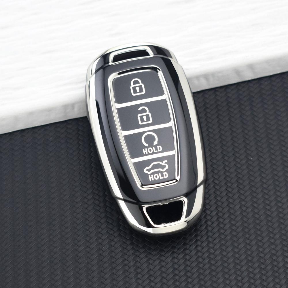 3/4/5 Buttons TPU Key Case Fob for Hyundai Santa Fe KONA I30 Accent Ix35 Encino Solaris Azera Grandeur Ig Palisade Key Chain Set