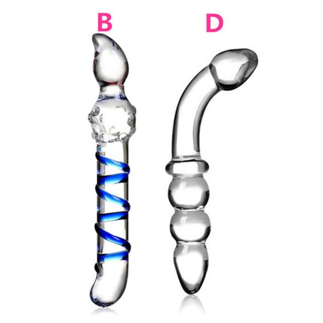 1PC Crystal Glass Dildos Masturbator Realistic Dildo Penis Large G-spot Anal Butt Plug Adult Sex toys for Woman Female Sold