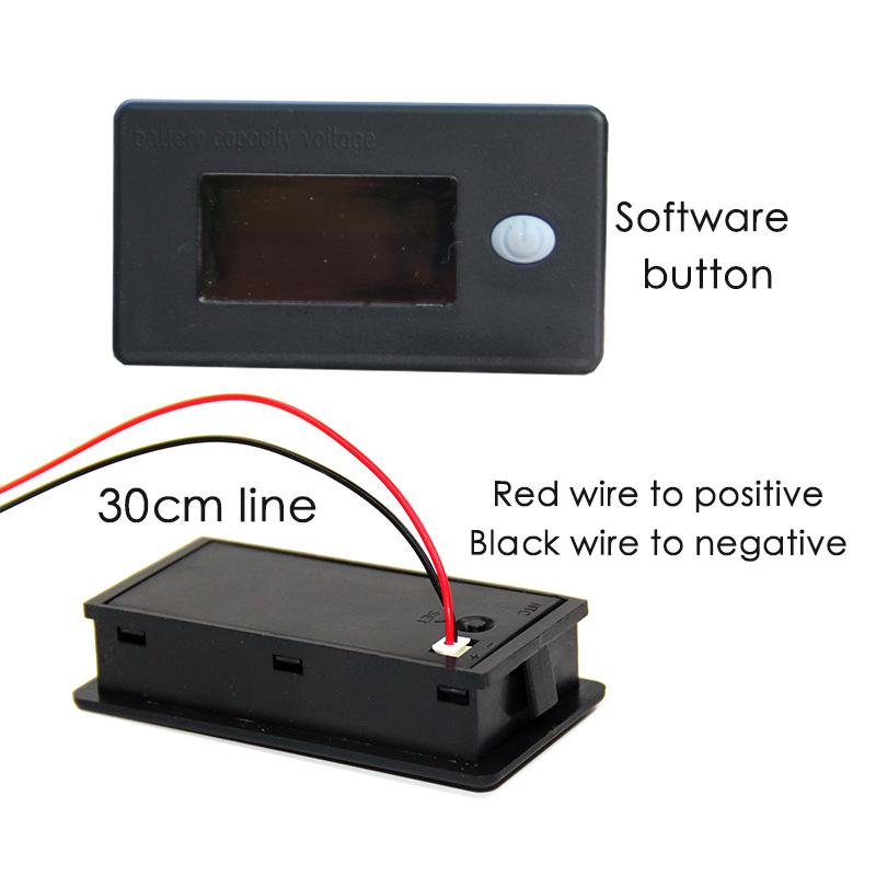 12v 24v 36v 48v60v72v Digital Battery Capacity Display Universal Lcd Car Motorcycle Lead-Acid Lithium Battery Monitor