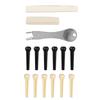 2Sets Plastic Saddle Guitar Bridge Pins Black And Ivory Guitar Saddle Nut  For Acoustic Guitar