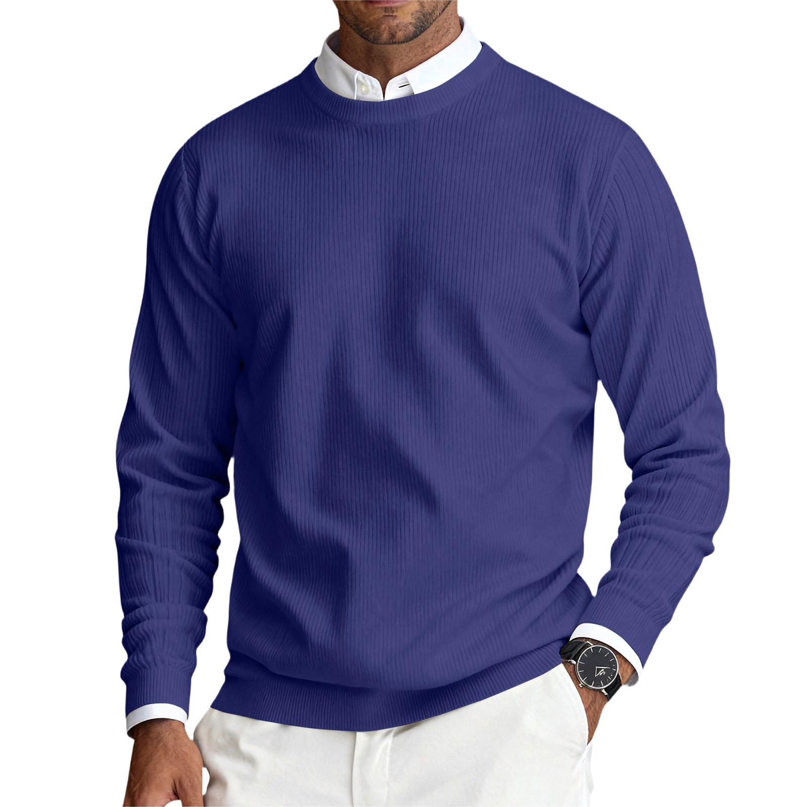 Master key Heren Ronde Hals Lange Mouw Geribd Gebreide Pullover XXL
