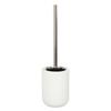Toilet Brush with Holder Ceramic White Silver India
