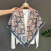 Women S Fashionable Thin Sunscreen Large Square Scarf For Summer