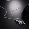 925 Sterling Silver Flower Pendant Wedding Necklace Fashion Jewelry