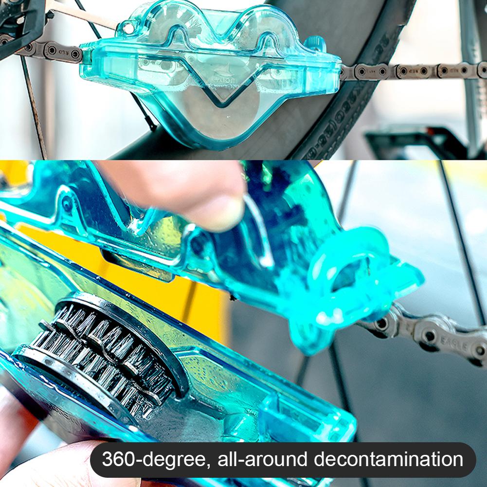 Fahrradkettenreiniger mit Bürste Fahrradkettenreinigungswerkzeug Tragbarer Fahrradkettenreiniger Kettenreiniger für Mountainbikes