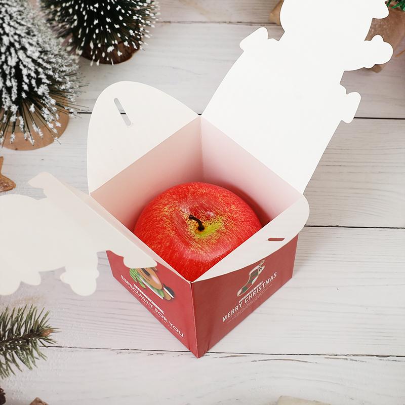 4pcs Christmas Candy Gift Box Chocolate Cookie Apple Packaging Box Santa Claus Bags Christmas Decorations for Home New Year 2025