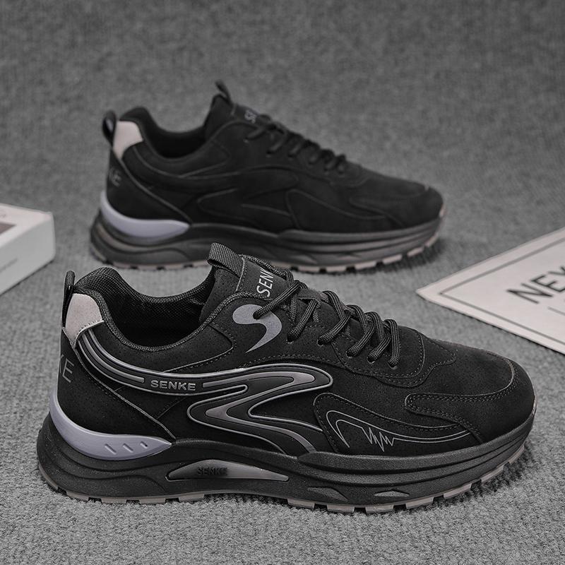 

Мужская мода, повседневная низкая обувь для скейтбординга, удобные кроссовки для мальчиков, студенты, трендовая мягкая подошва, классическая дышащая нескользящая спортивная обувь 39 чёрный