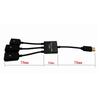 Micro USB OTG Hub Expansion Dock: One-to-Three Splitter with Power Supply for Mobile and Tablet.