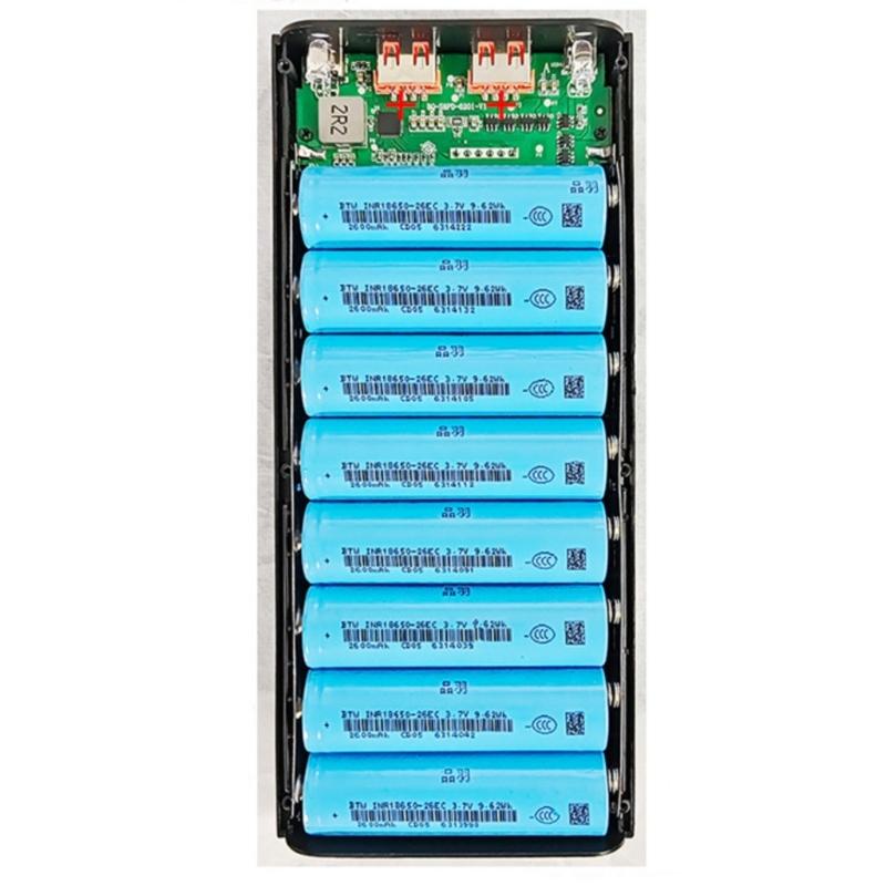 DIY 18650 Battery Pack Enclosure with Double USB Port Quick Charging Power Banks Case for Fast Charging Power Banks