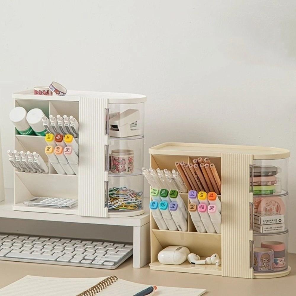 Large Capacity Stationery Storage Box Multi-Layer Skincare Storage Rack  for Tabletop