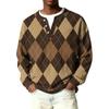 Herren Button-Down Kragen Langarm Rippstrick Pullover
