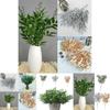 Elegant Gold Silver Green 55cm Fake Willow Leaf Eucalyptus For Home Decoration