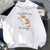 No Talk Me Cute Angry Cat Print Kvinner Hoody Hip Hop Myk Genser Uformell Fleece Genser Oversize Fleece Dame Streetwear