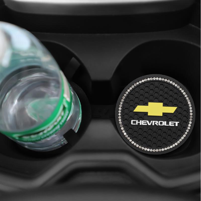 2Pcs Car Interior Coaster Water Cup Non-Slip Pad Silicone For Chevrolet Cruze Malibu Colorado Suburban Equinox Blazer Trax Spark  LZ3
