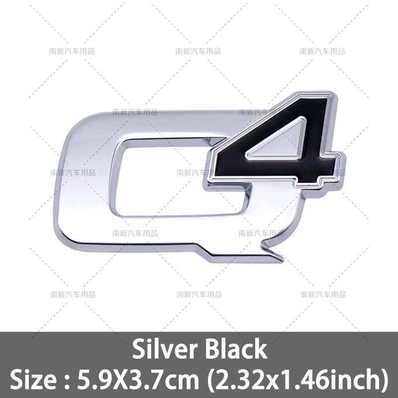 BEZO1 3D Metal Q2 Q4 Letter Badge Rear Giulia Stelvio Trunk Emblem Car Stickers For Alfa Romeo Giulia Stelvio Car Styling Accessories