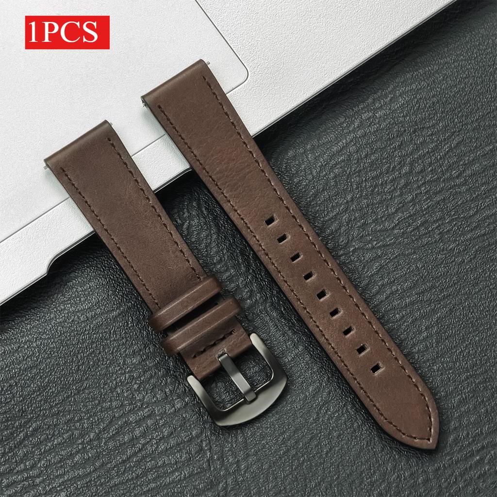 2Pcs 20mm Leather Breathe Strap for Samsung Galaxy Watch 7 6 5 4 40/44mm 6Classic 5Pro 22mm Band for Huawei GT5 3 4Pro Watchband