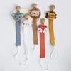 Cute Cartoon Baby Pacifier Chain Newborn Cotton Fabric Animal Pacifier Chain Nipple Soother Dummy Holder Eco-friendly Material