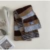 Fashion versatile color matching scarf Comfortable, warm and breathable wool striped color scarf Autumn and winter cold scarf