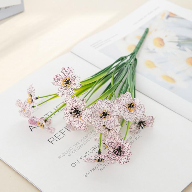 Artificial Flower Plant violet Grass Hotsale Wedding bridal bouquet Home Vase Outdoor Garden arch bonsai Festival Diy gift Decor