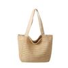 Large Capacity Straw Bag Women's Seaside Vacation Tote Bag for Commuting Shoulder Tote Bag