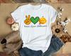 Peace Love Halloween Pumpkin Funny Gift Men's and Women's T-shirts