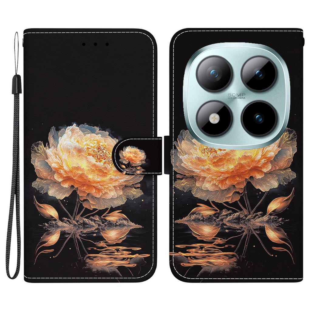 For Xiaomi Redmi Note 15 Pro 5G (Global) Wallet Phone Case Pattern Printing Leather Flip Cover with Strap