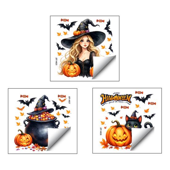 Halloween Window Clings Stickers Black Cat Cute Ghosts Pumpkins