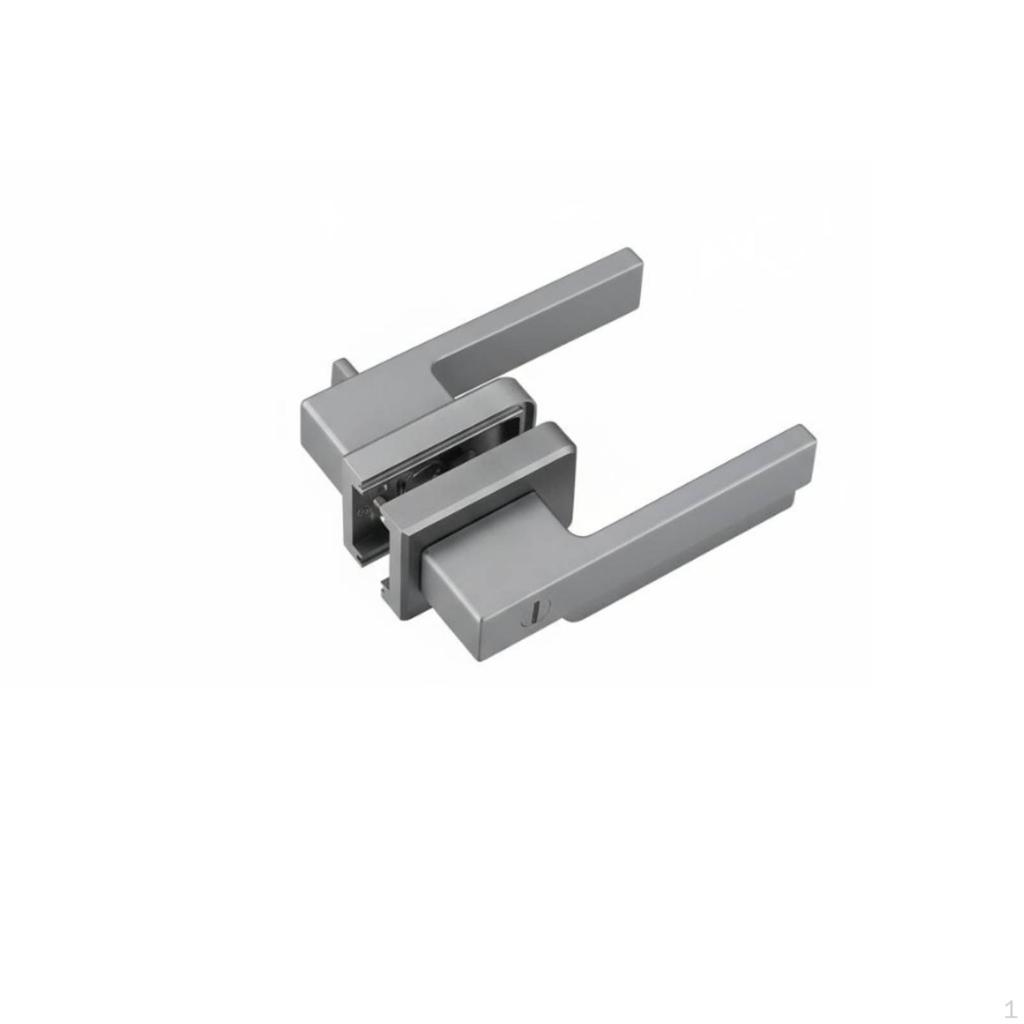 Narrow Frame Glass Door Lock Anti Aluminum Alloy Handle WearResistant for Washroom, Office