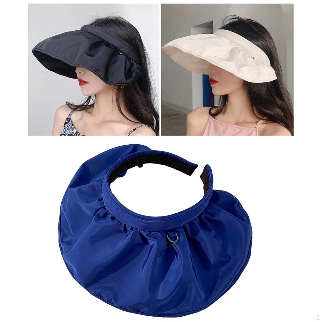 Outdoor Hat Visors Women Travel Empty Accessories Hiking Large Brim Ponytail s