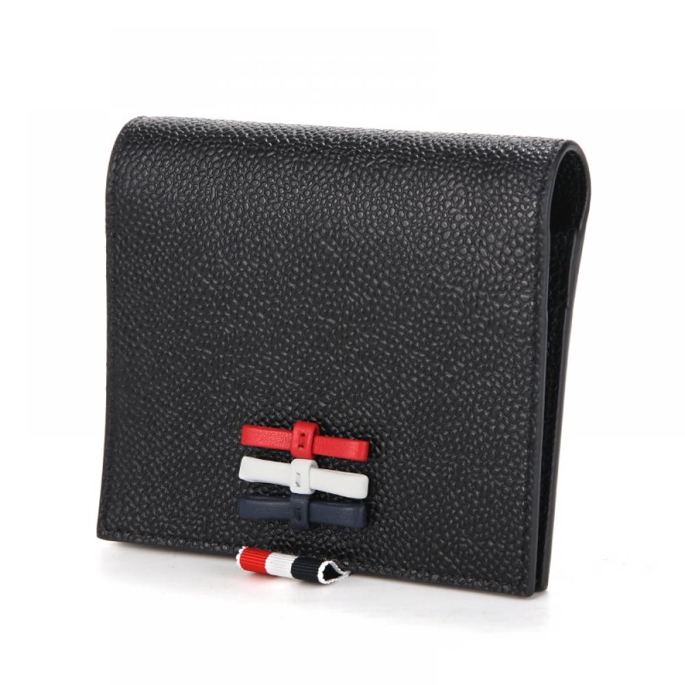 Tom Brown Faw106a 00198 001 Three Bows Pebble Grain Three Line Tab Woc Chain Card Wallet