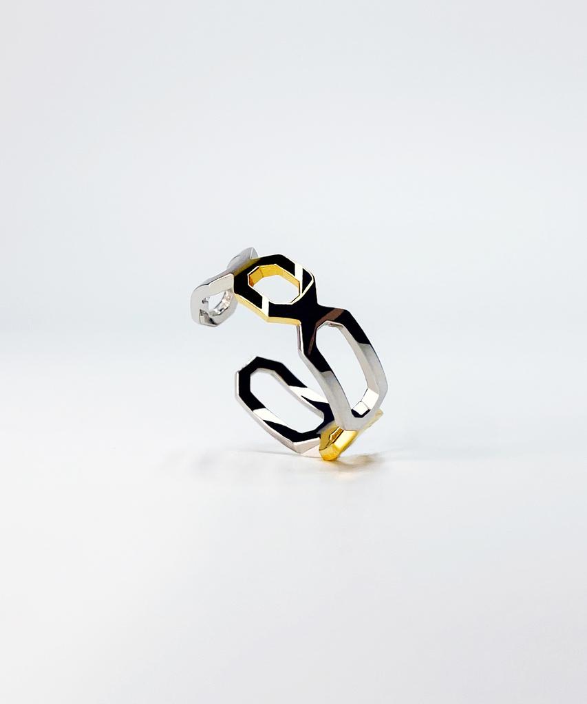 Kudos Interlocking Triple Octagon Ring (Thin Ver.)