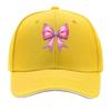 Pink Glitter Rhinestone Bow Sparkle Ribbon Design Sandwich Baseball Cap Unisex Women Sun Cap Outdoor Workouts Hat