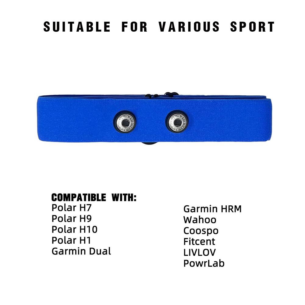 Heart Rate Monitor Replacement Strap Compatible With Polar H7 H9 H10 H1 Garmin Magene Sensor Band Belt Elastic Chest Bands