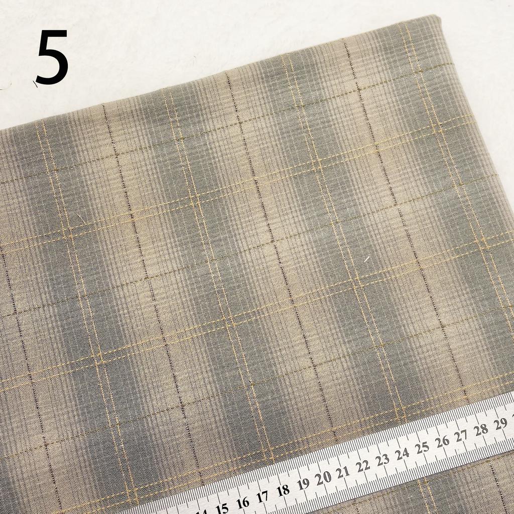 Bargain price yarn-dyed first dye woven cotton plaid brocade patchwork quilt craft fabric cloth DIY stitch sew doll clothes