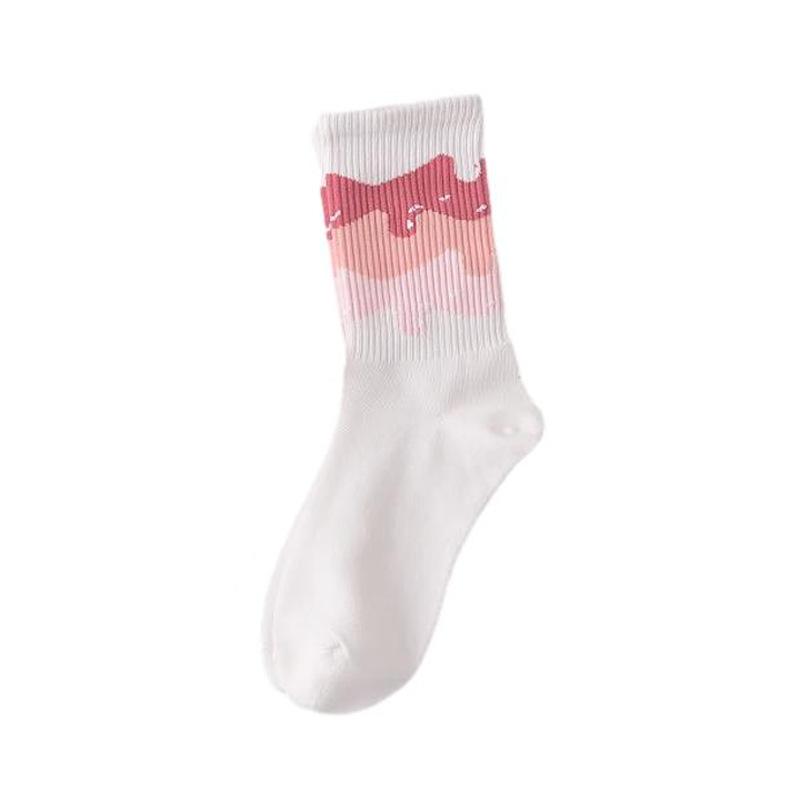 Calcetines de Otoño para Niñas: Calcetines Largos Blancos con Letras a Media Pantorrilla, Modernos y Versátiles, para Estudiantes