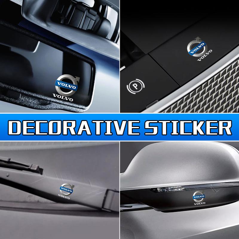 ptwrl4 Car logo Sticker Central control Decals For Volvo T6 S40 S60 S90 XC40 XC60 XC90 V40 V50 V60 V90 T6 AWD C30 C70 S80 V70 XC70