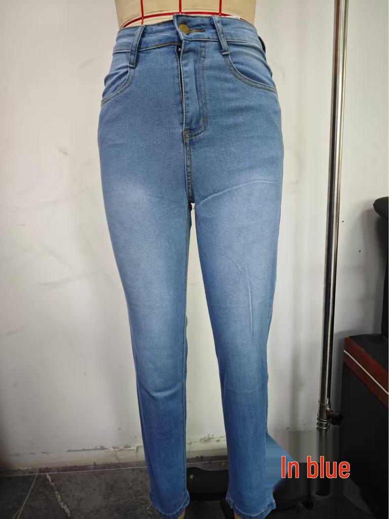 TemuTK Women's Slimming Stretch Jeans - Traceable Cotton Pencil Pants, Popular Sizes Available