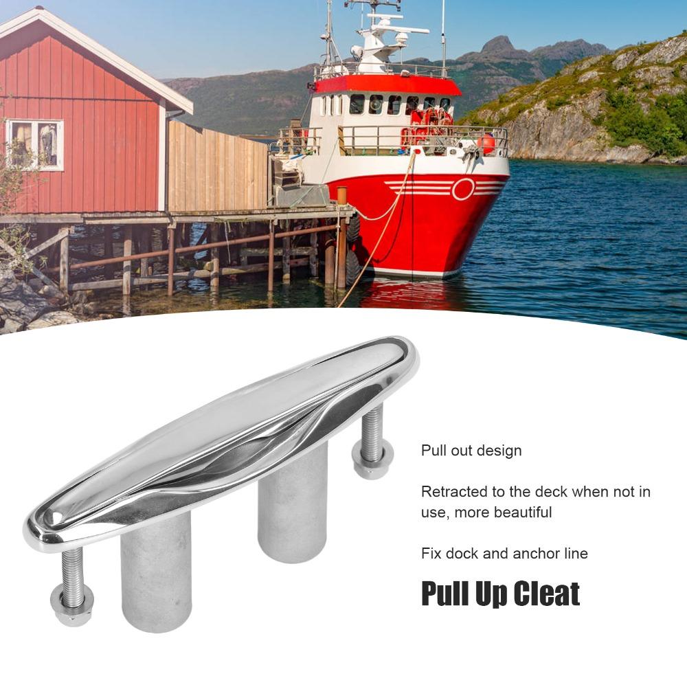 Edelstahl 316 bündig montierbarer Klampen Marinebeschläge Bootsheber Klampen Zugklampen Bootsheber
