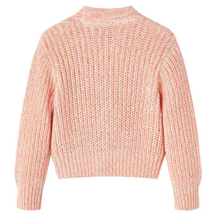 Cardigan enfant - vidaXL - Modèle 116 - Col V - Manches longues - Rose mélangé