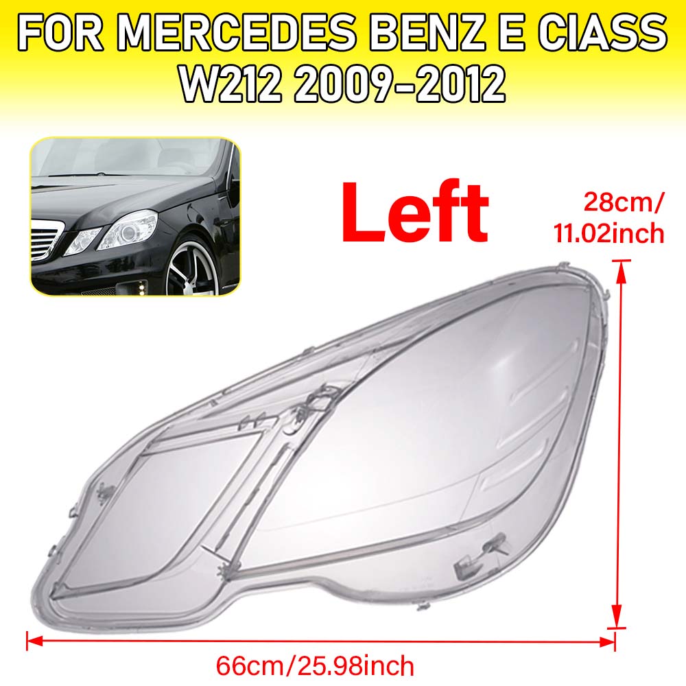 Car Headlight Glass For Mercedes Benz E-Class W212 Headlight Cover 09-12 E200E260E300 Transparent Lampshade Car Accessoires