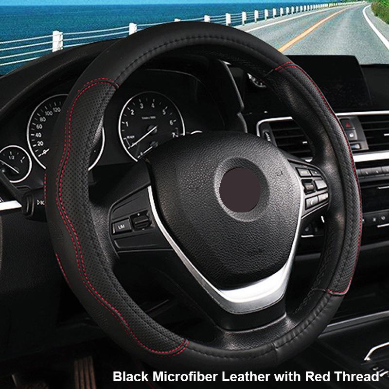 Car Steering Wheel Cover Large-Size for Ford F150 F250 F350 Ram Toyota 4Runner Tacoma Range Rover with 15 1/2 Inch-16 Inches