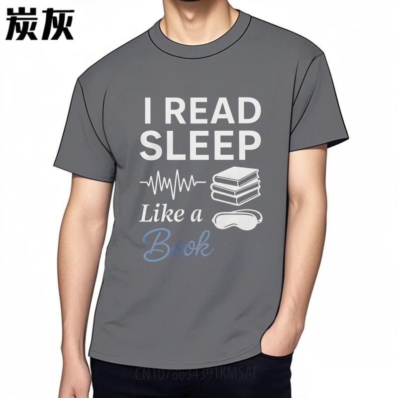 Anime ONeck Unisex Tshirt Streetwear Summer Boys T Shirt I Read Sleep Like A Book Short Sleeve Street Wear O Neck Top Tees