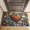 Valentine's Day Doormat Welcome Entrance Door Mat Outdoor Front Room Rugs Foot Mat Hallway Carpet Floor Bath Mats Washable