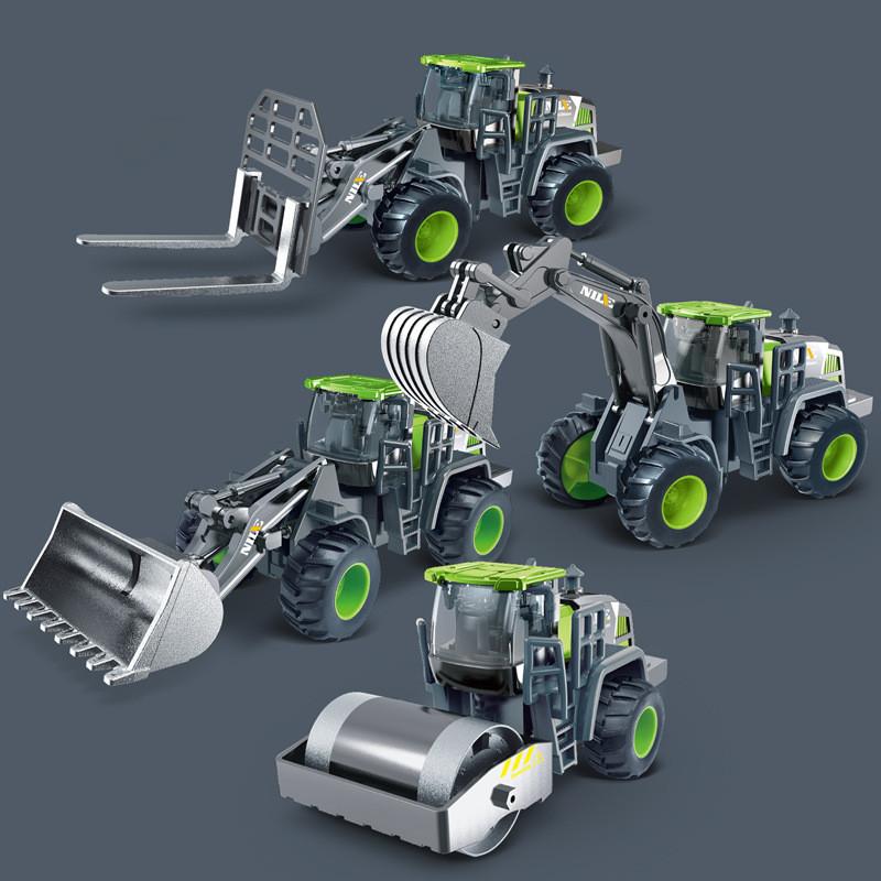 Inertia Alloy Construction Vehicles Set With Movable Parts For Kids Educational Play