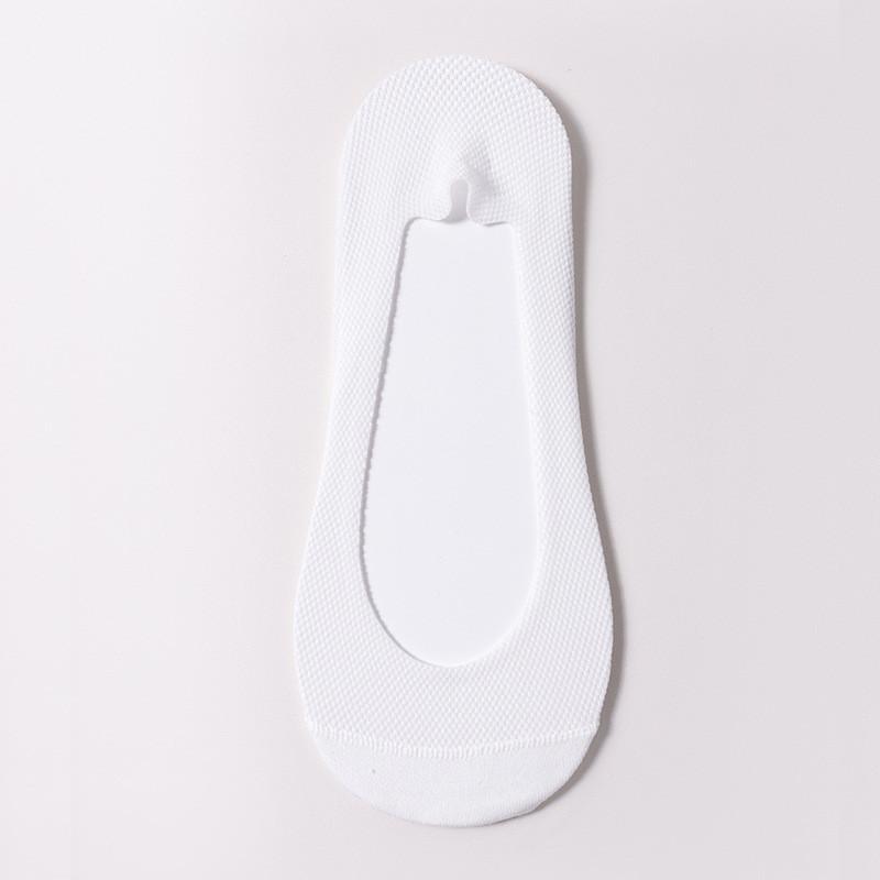 Women's Summer Solid Mesh Breathable Invisible Boat Socks Silicone Anti-slip Sweat Absorbing Thin Hollow Out Short No-show Socks