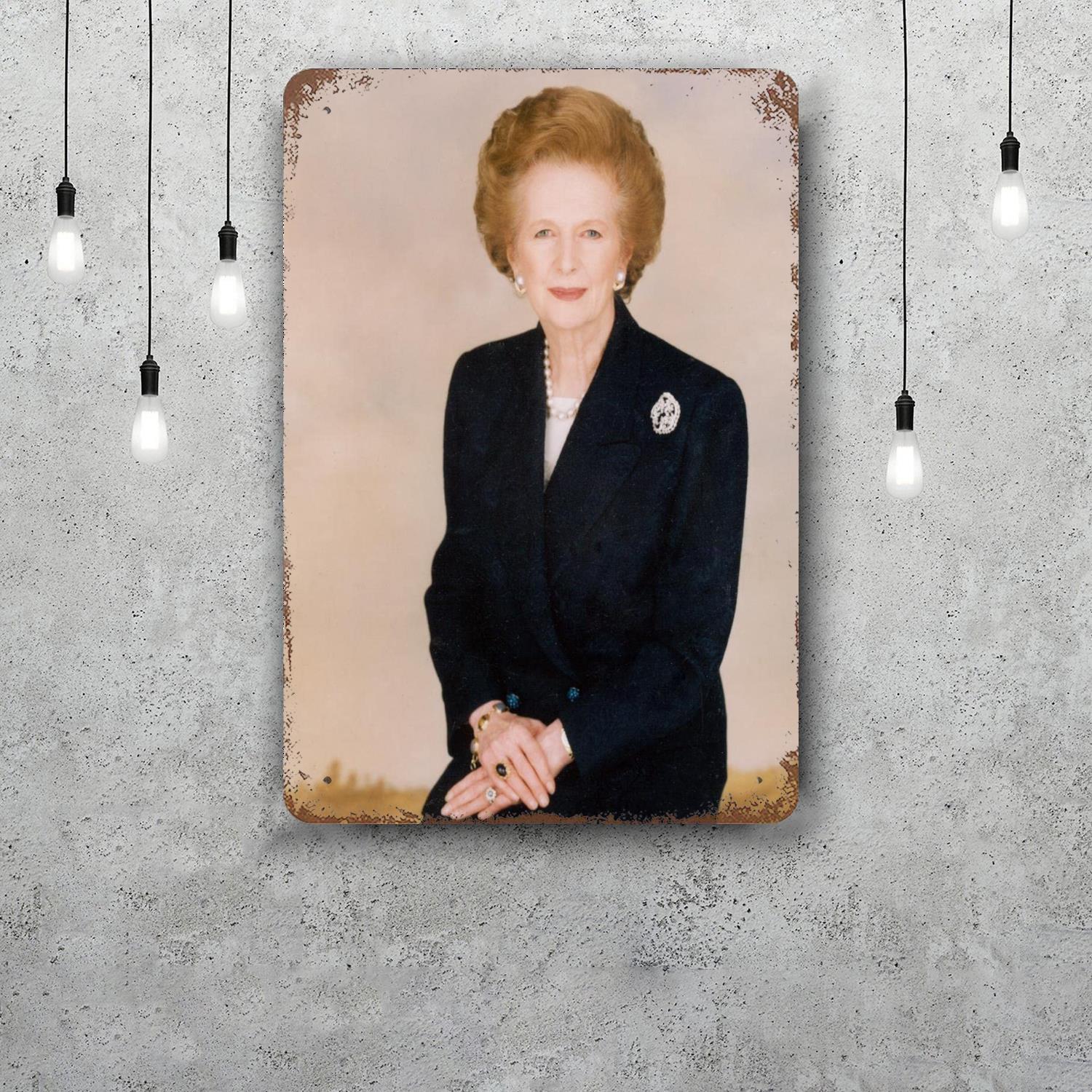 

margaret thatcher prime minister Decor Metal Signs Tin Signs Captain Poster Decor for Bar Pub Club Man Cave Wall Decoration 20x30cm（7.8x11.8inch）