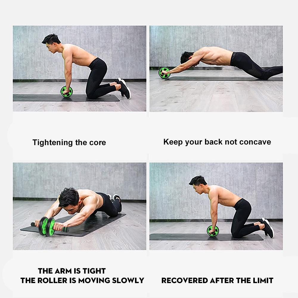 Cvičení břišních břišních břišních kol Vybavení pro cvičení břišních svalů s podložkou Paže Pas Noha Posilovač břišních svalů 1ks