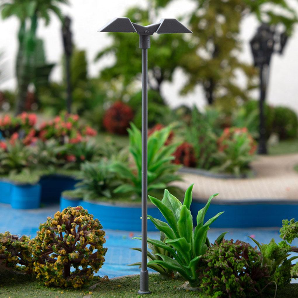 Model Railway Light Table Scene Supplies Mini Train Lamppost Material Accessories Voltages 3V Metal LED Lamps Decorations