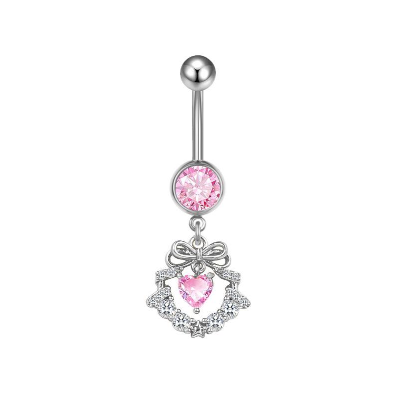 Gaibei Heart & Moon Fashion Navel Ring